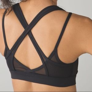 lululemon athletica Black Cross-Back Sports Bra